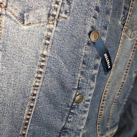 George Stretch Denim Jean Jacket - Picture 6 of 7